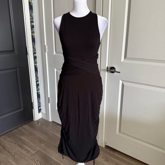 Free People Beach Paradise Convertible Multi-way Tie Dress in Black Size M - Picture 2 of 10